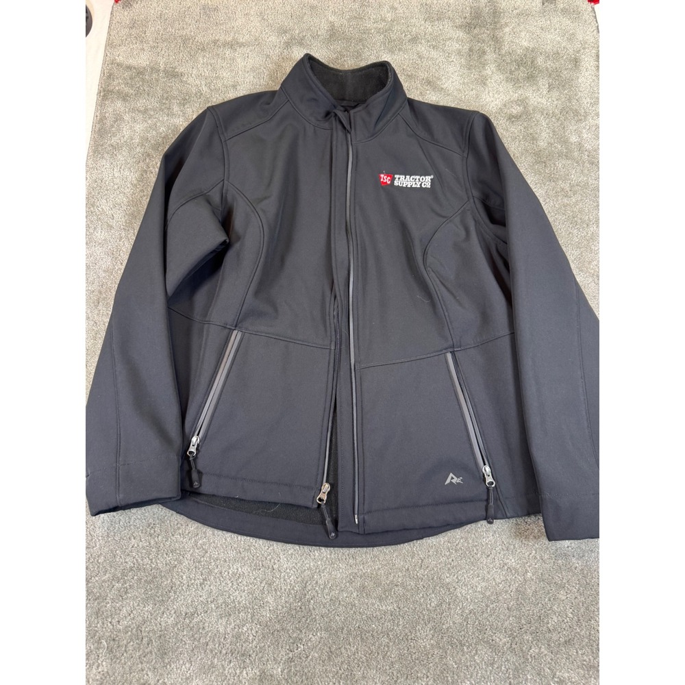 Ridgecut Toughwear Mens XL Black Softshell Fleece Lined Jacket TSC Logo RC11011